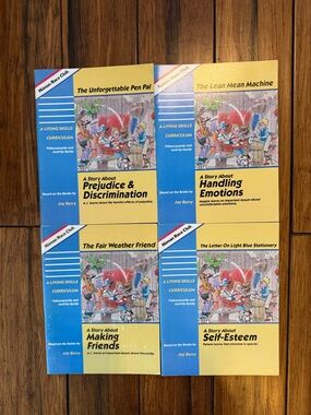 Set of 4 Human Race Club Books - A Living Skills Curriculum - Therapy Counseling